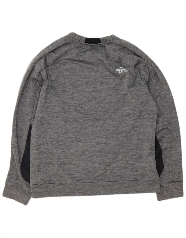 Felpa da uomo The North Face Maglione grande poliestere color block grigio