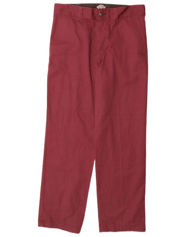 Pantaloni chino dritti da uomo Dickies W34 L32 poliestere bordeaux