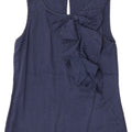 Camicetta senza maniche da donna Oasis UK 12 Poliestere maculato medio blu navy