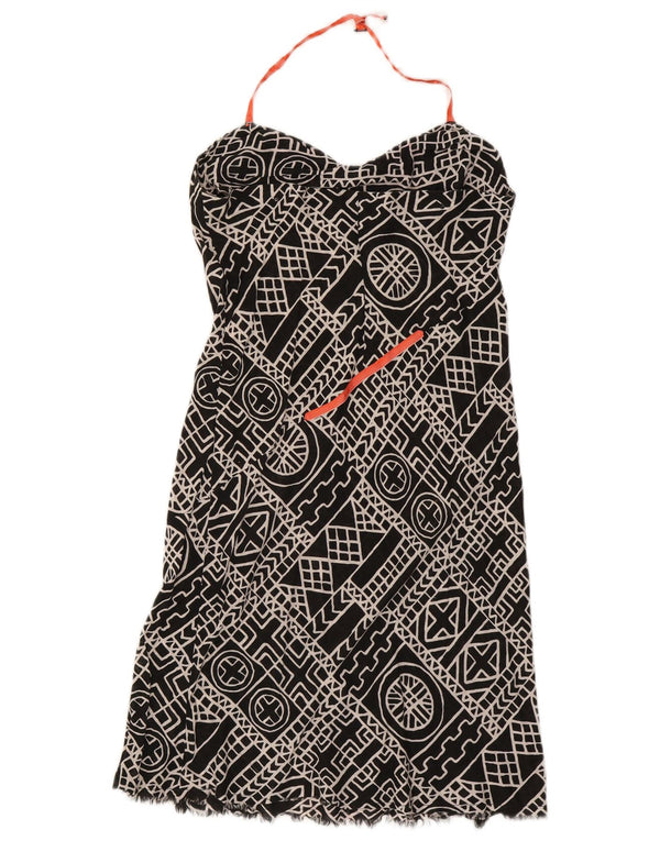Abito da donna Diesel Halter UK 12 Cotone geometrico nero medio