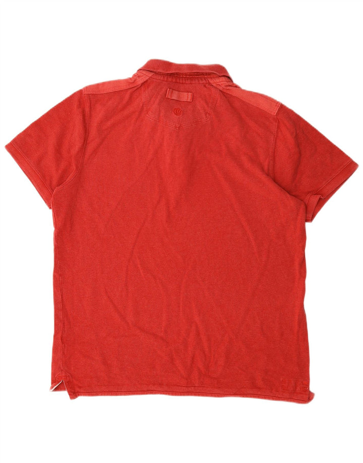 Polo da uomo Fat Face grande in cotone rosso