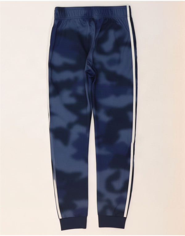Adidas Boys Tracksuit Trousers Joggers 13-14 Years Blue Tie Dye Polyester