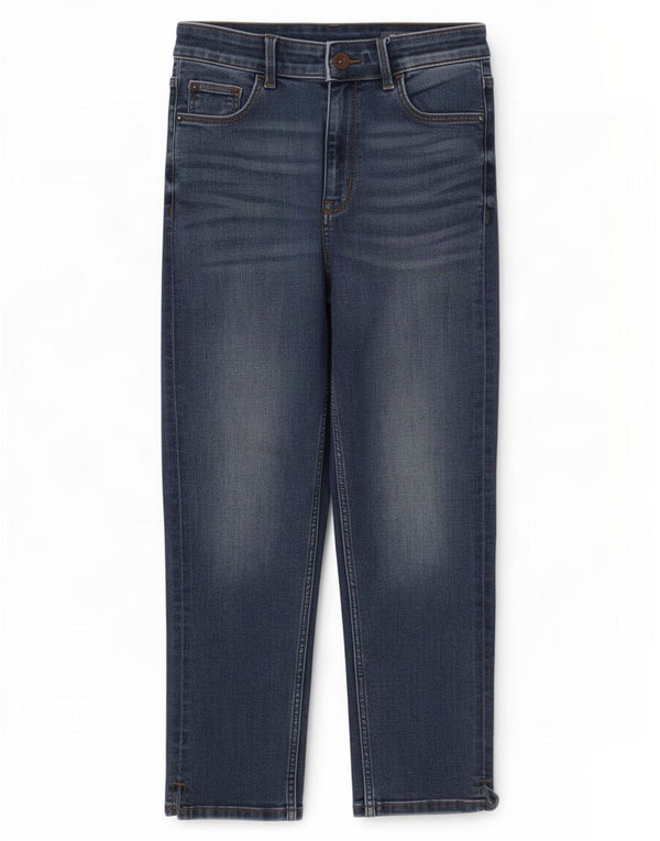 Jeans corti Marks & Spencer da donna The Carrie UK 10 piccoli W28 L21 blu