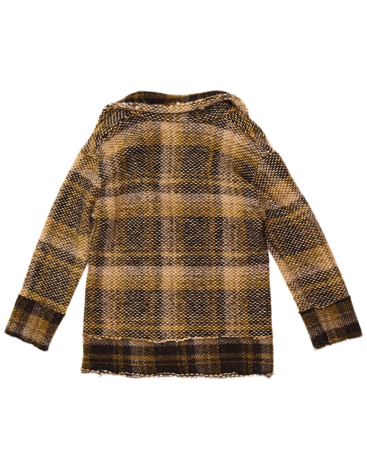 Please Giacca blazer aperta da donna UK 10 Piccolo plaid multicolore