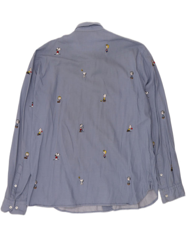 Camicia da uomo Peanuts HUGO BOSS XL in cotone blu