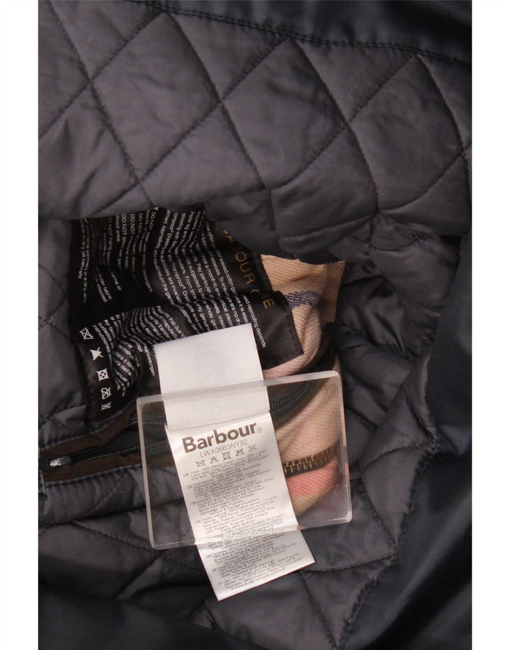 Giacca a vento da donna Barbour UK 14 grande cotone blu navy