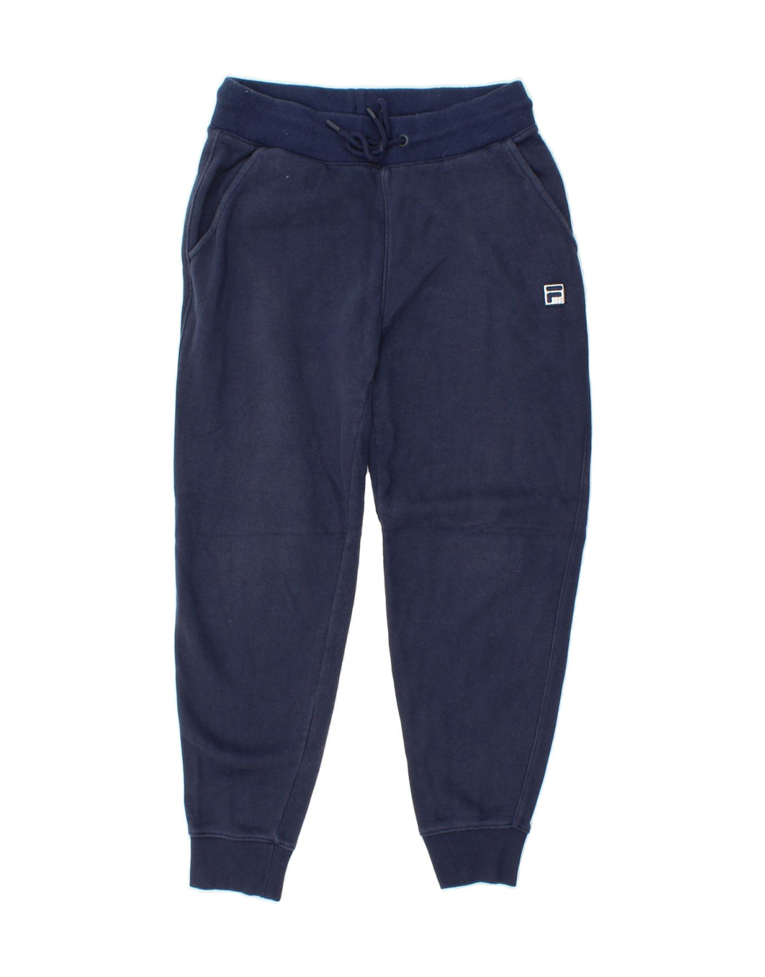 FILA Mens Tracksuit Trousers Joggers Small Navy Blue Cotton Vintage Fila and Second-Hand Fila from Messina Hembry 
