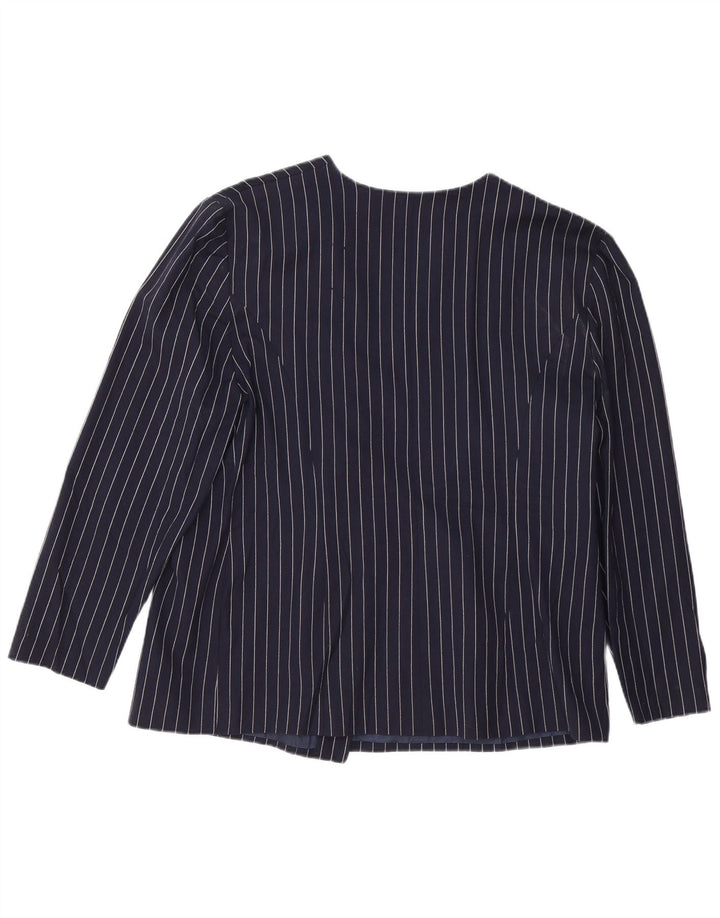 Giacca Blazer Donna Luisa Spagnoli IT 52 2XL Gessato Blu Navy
