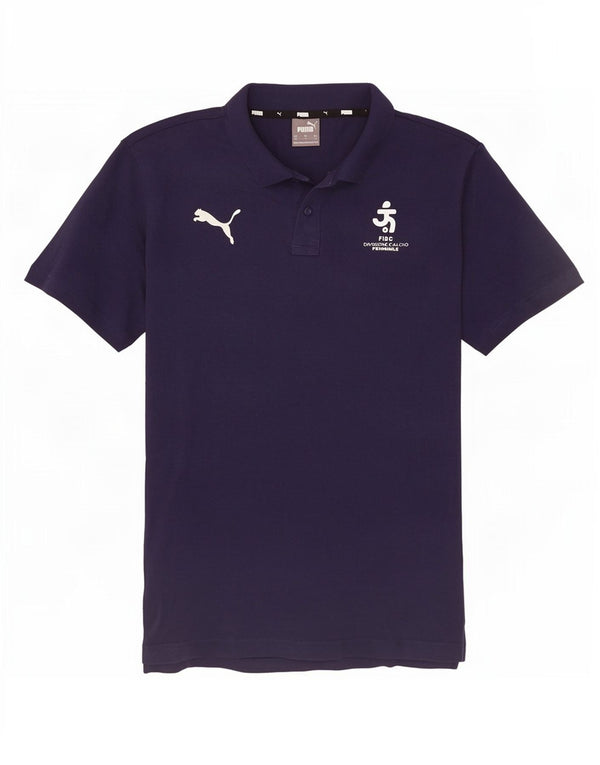 Polo Puma da uomo media in cotone blu navy