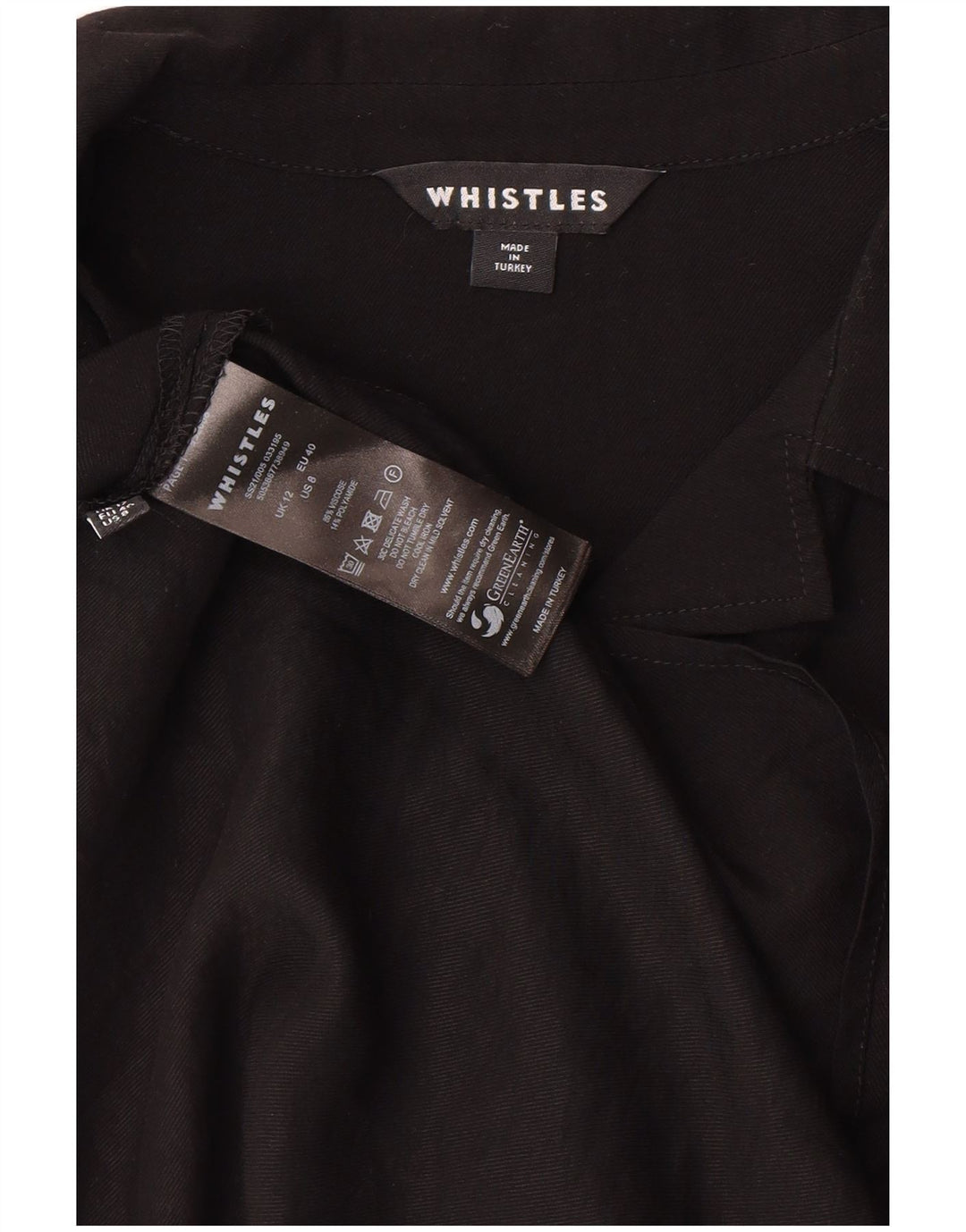 WHISTLES Womens Maxi Dress UK 12 Medium  Black Viscose