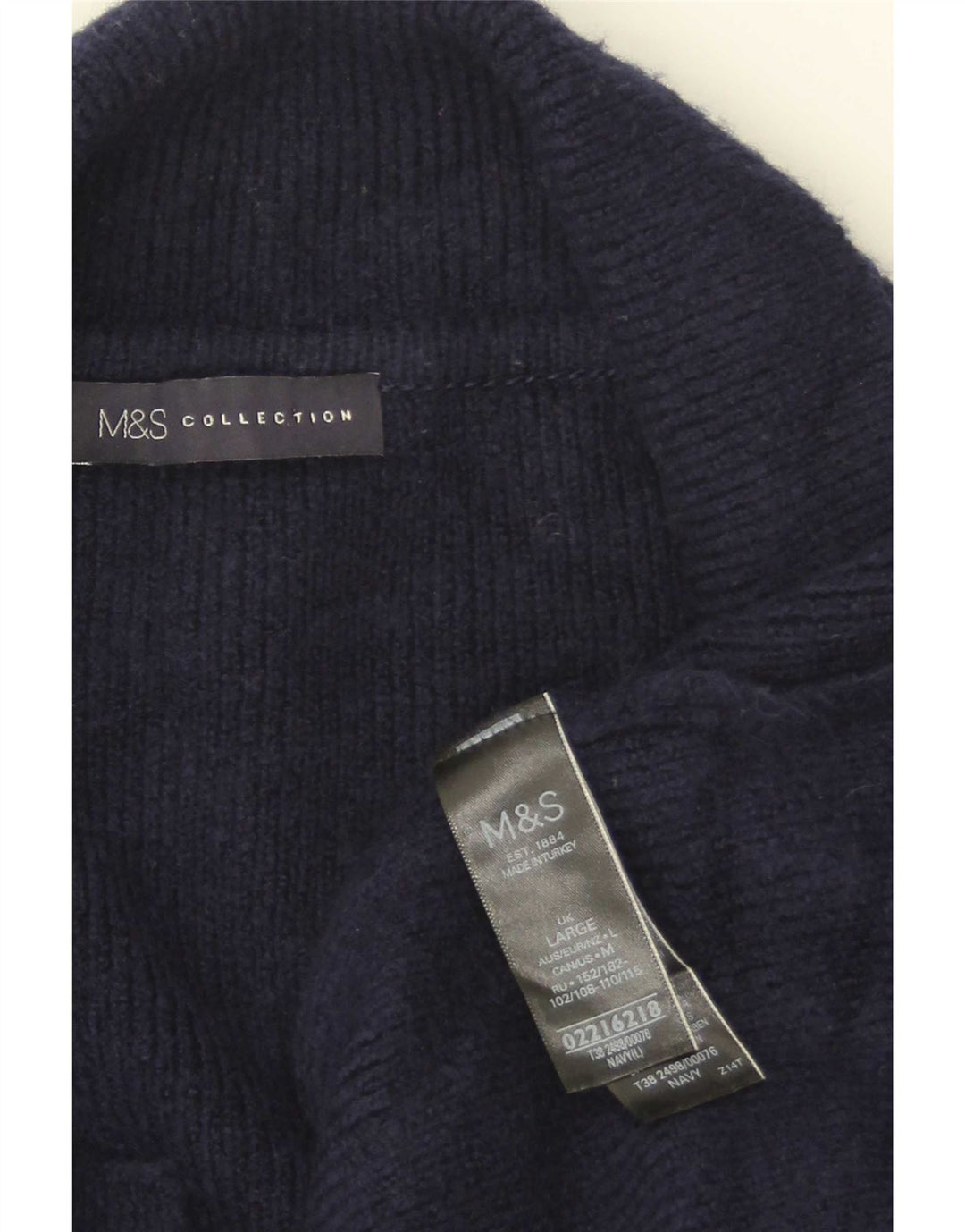 Maglione cardigan lungo da donna Marks & Spencer UK 16 grande blu navy