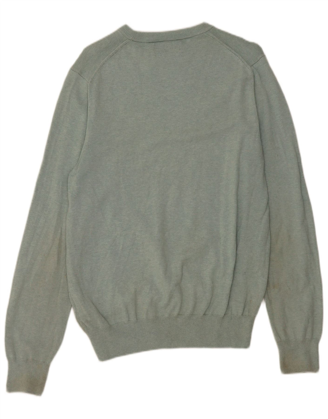 Maglione da uomo con scollo a barca Marks & Spencer in cotone verde medio