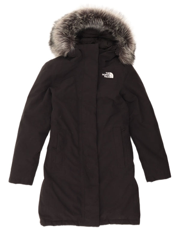 THE NORTH FACE Cappotto imbottito oversize con cappuccio da donna UK 6 XS Nylon nero