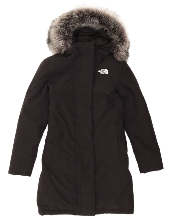 THE NORTH FACE Cappotto imbottito oversize con cappuccio da donna UK 6 XS Nylon nero