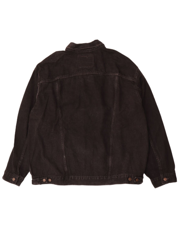 Giacca in denim vestibilità ampia da uomo Levi's UK 44 2XL cotone nero