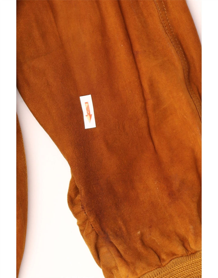 Giubbotto bomber in pelle scamosciata da uomo Harry&Moore EU 56 3XL Pelle beige