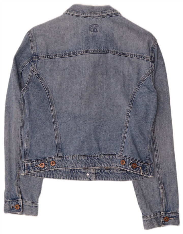Giacca di jeans corta da donna GAP UK 16 grande cotone blu