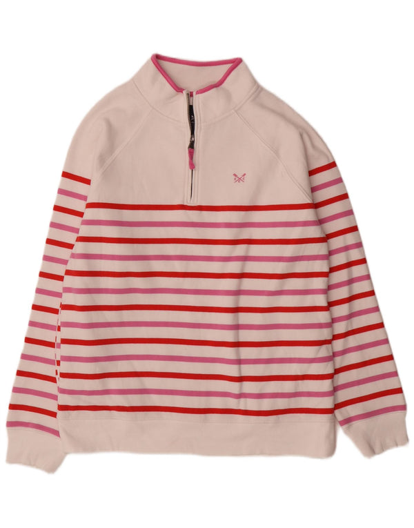 Crew Clothing Felpa da donna Maglione UK 12 Medio a righe multicolore