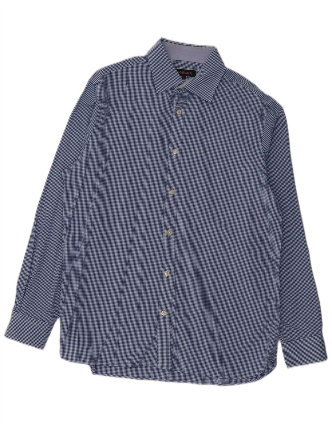 Camicia da uomo Jaeger taglia 16 grande a quadretti blu