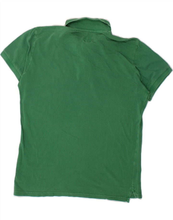 HENRY COTTONS Mens Polo Shirt Large Green Cotton Vintage Henry Cottons and Second-Hand Henry Cottons from Messina Hembry 