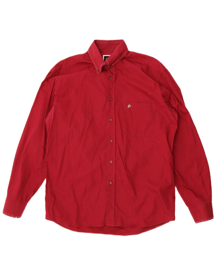 Camicia da uomo Roccobarocco taglia 16 41 grande cotone rosso