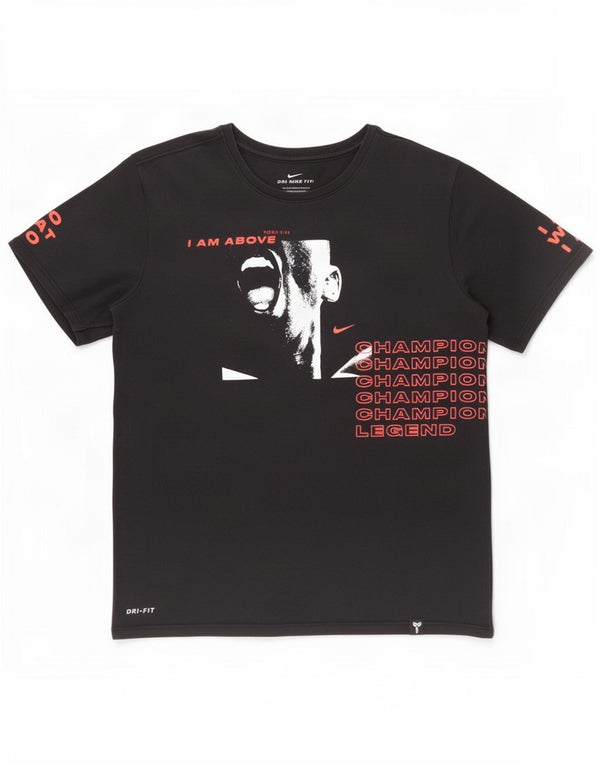 T-shirt grafica Nike Dri Fit da uomo, colore nero medio