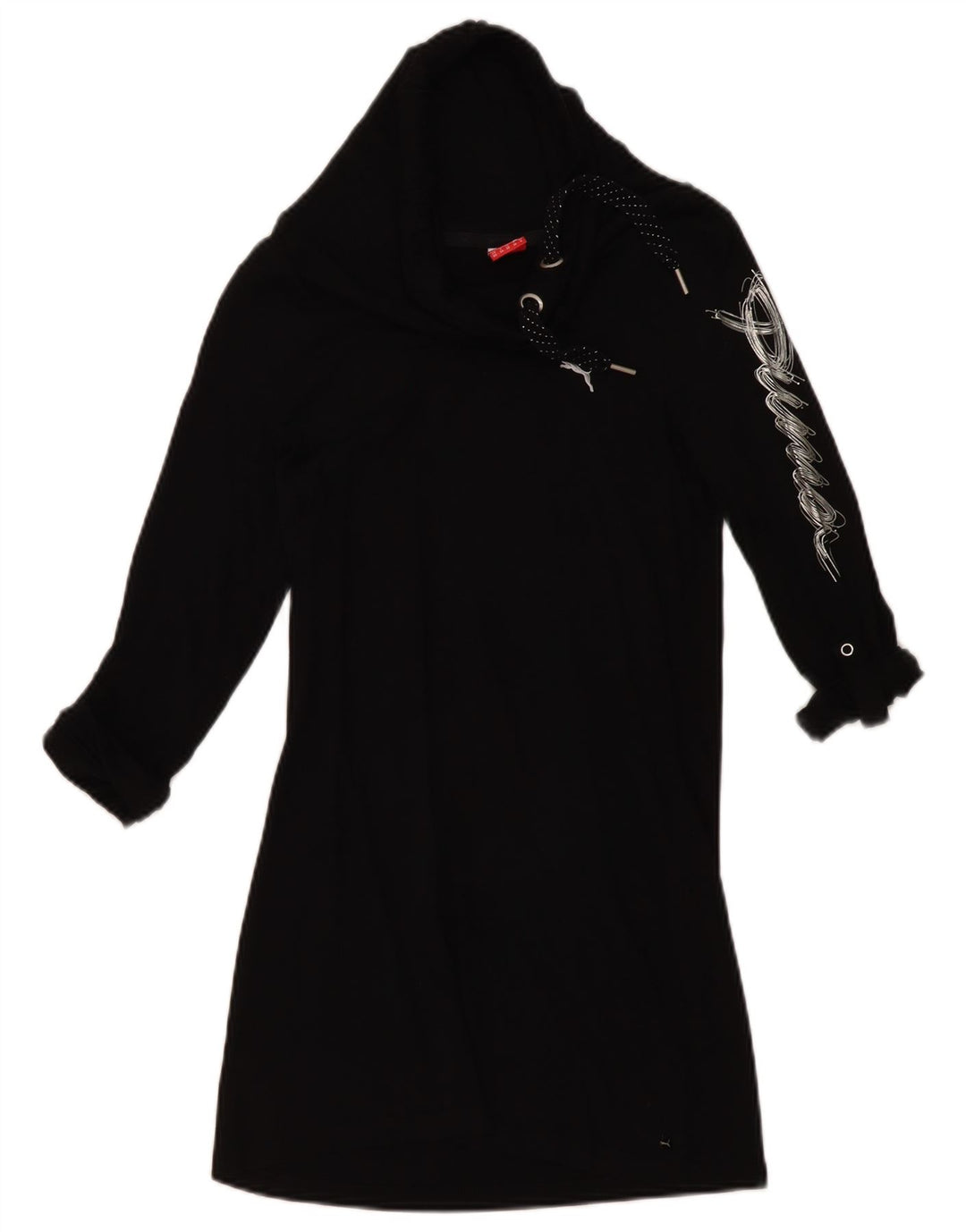 Top tunica con collo alto grafico da donna Puma UK 8 piccolo nero