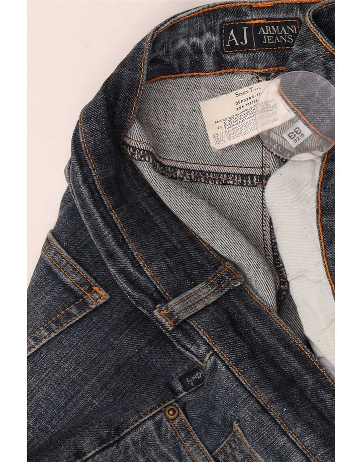 Pantaloni casual da uomo Armani W33 L30 in cotone blu