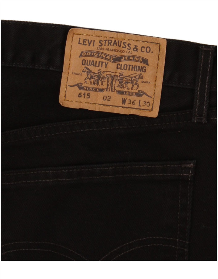 Levi's Uomo 615 Jeans dritti W36 L30 Cotone Nero