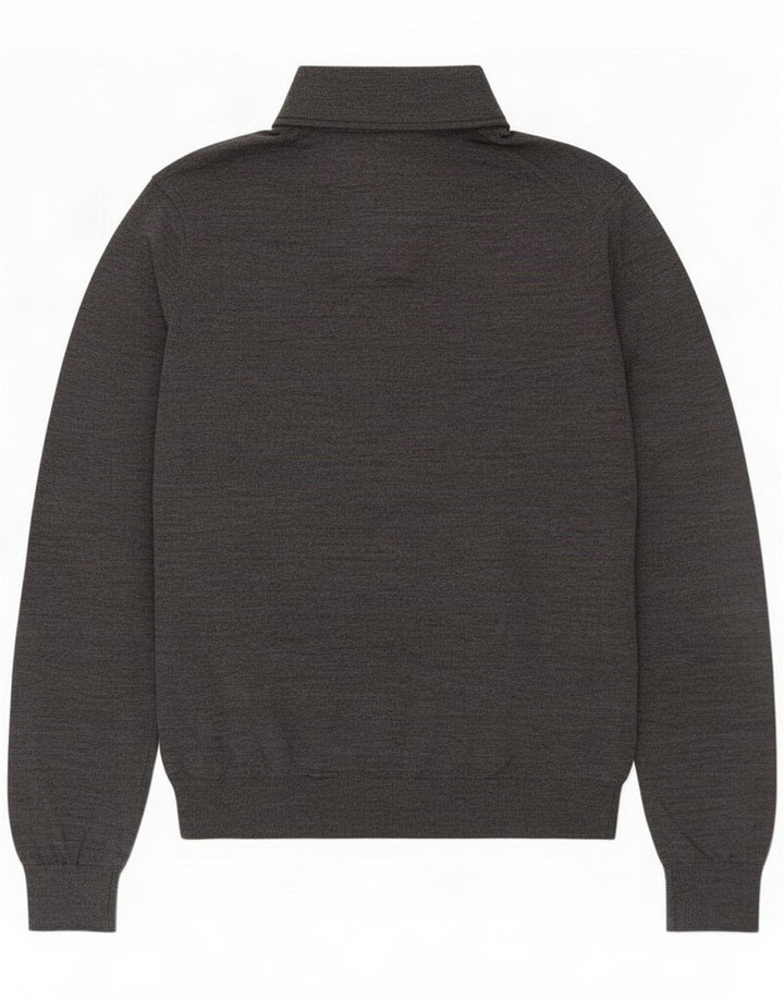 Reiss Maglione da uomo con collo alto e collo alto in lana grigia