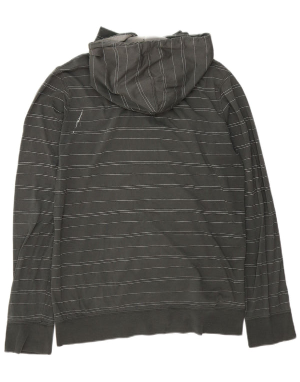 Maglione con cappuccio e zip da uomo Vans piccolo in cotone a righe grigie