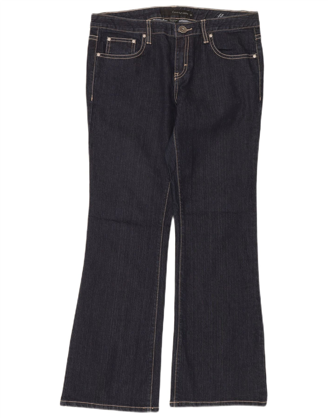 CALVIN KLEIN Jeans svasati da donna US 10 Medium W32 L30 Cotone blu navy