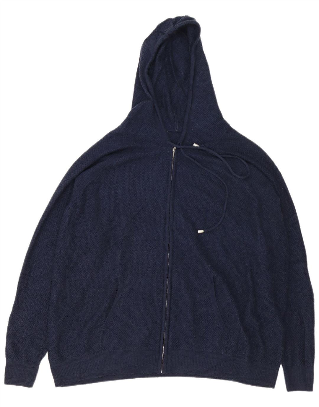 Maglione da uomo Marks & Spencer con zip e collo XL in viscosa blu navy