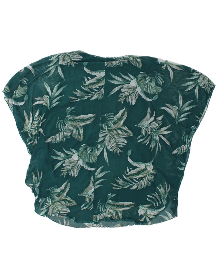 Marks & Spencer Camicetta a maniche corte autografata da donna UK 14 Large Verde