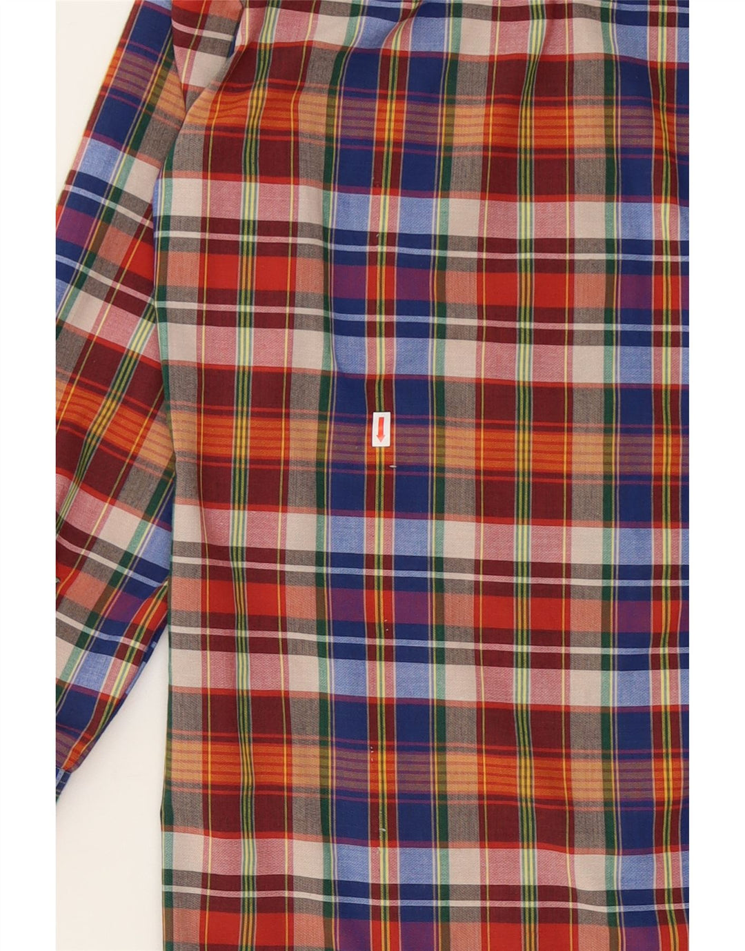 VINTAGE Mens Flannel Shirt Size 40 Medium Multicoloured Check Vintage Vintage and Second-Hand Vintage from Messina Hembry 