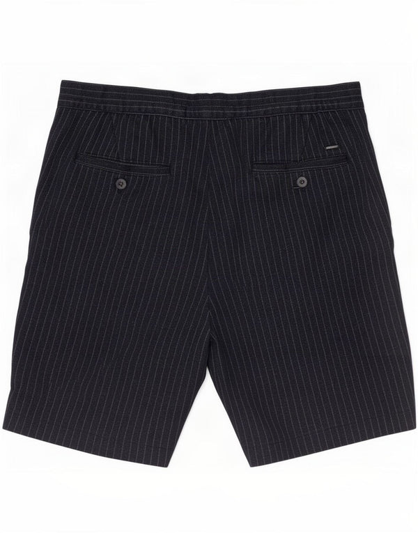 Pantaloncini chino da uomo Zara medi W31 blu navy gessato