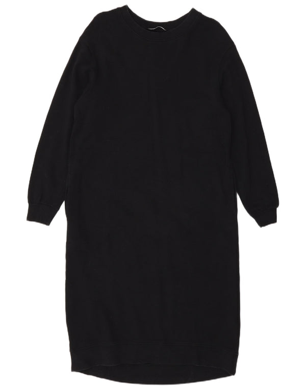 Abito maglione a maniche lunghe da donna Zara UK 10 piccolo in cotone nero
