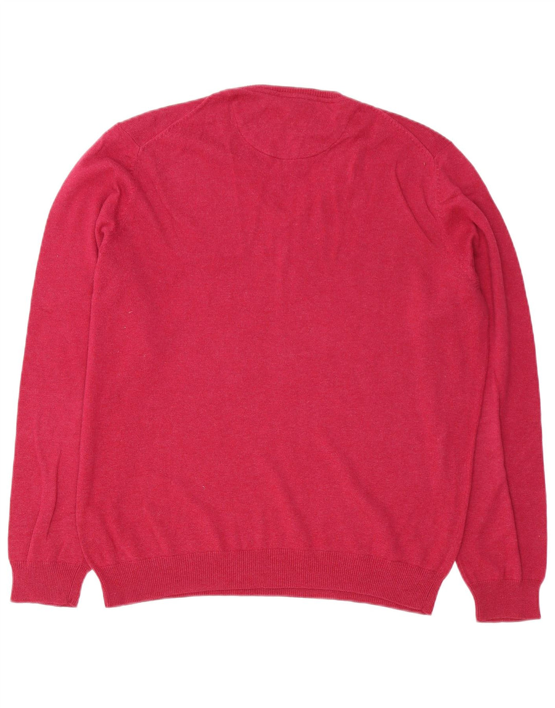 Massimo Dutti Maglione da uomo con scollo a V grande in cotone rosa