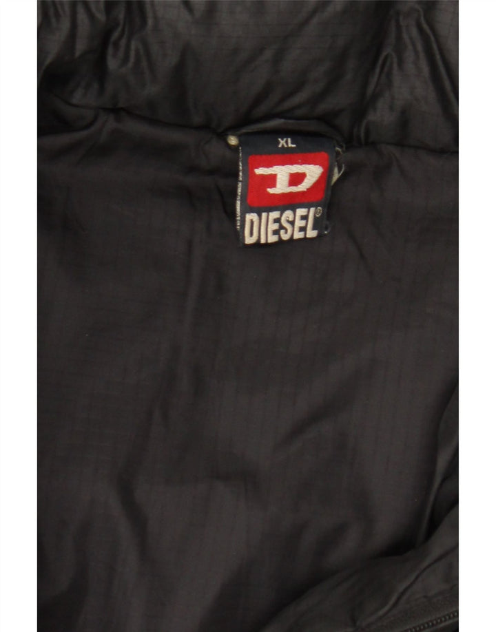 Giacca imbottita con cappuccio da uomo Diesel UK 42 XL Nera