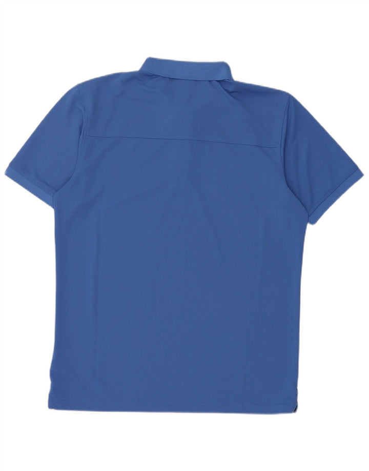 CALVIN KLEIN Polo grafica da uomo in poliestere blu medio