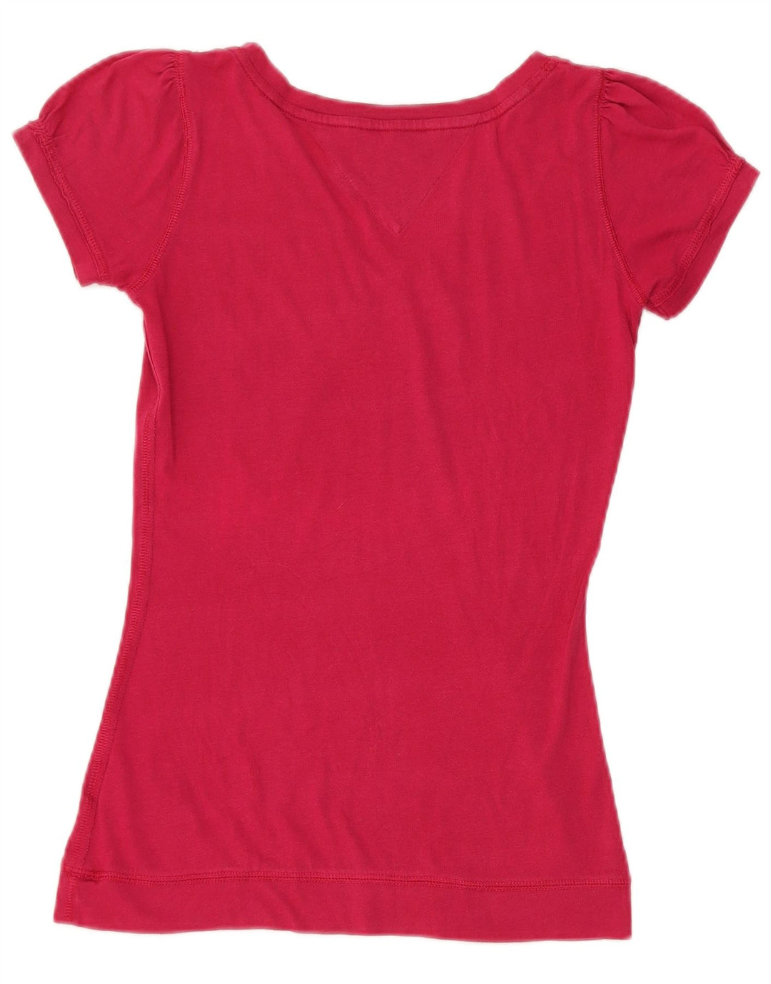 TOMMY HILFIGER T-shirt da donna Top UK 8 Small cotone rosa