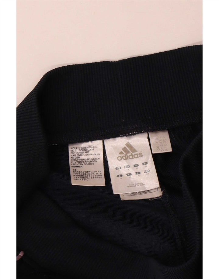Pantaloni della tuta da donna Adidas UK 10 piccoli poliestere nero