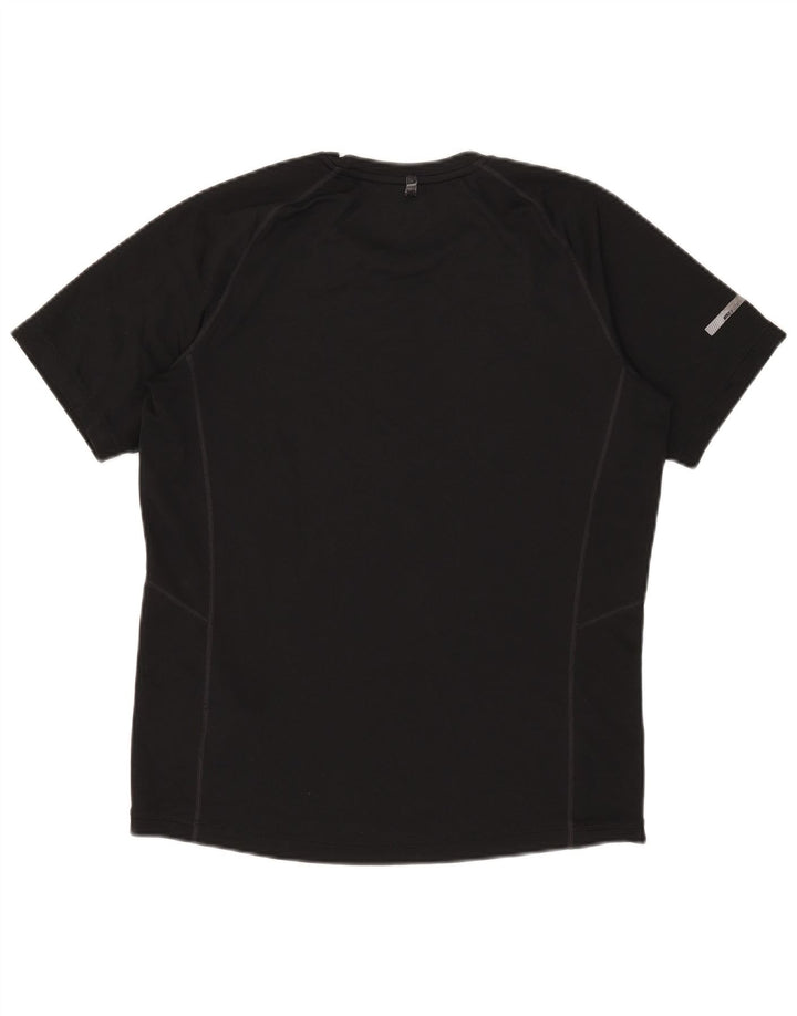 T-shirt Nike da uomo Dri Fit, top in poliestere nero medio