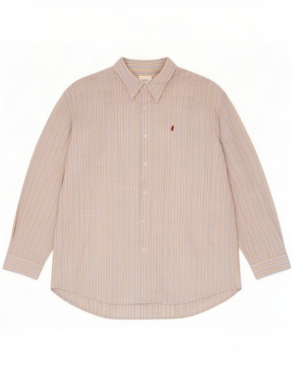 Camicia da uomo Marlboro Classics 3XL Lino gessato blu