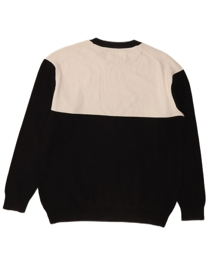 Calvin Klein Jeans Felpa grafica da uomo Maglione grande color block nero