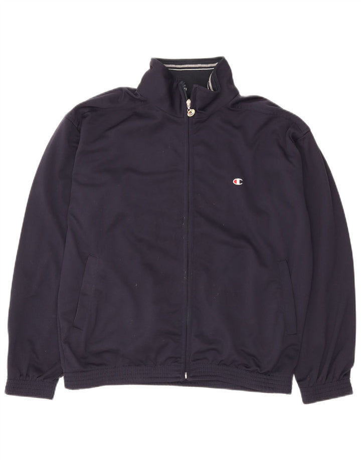 Giacca da tuta da uomo vestibilità ampia Champion piccola in poliestere blu navy