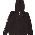 CHAMPION Womens Graphic Zip Hoodie Sweater UK 14 Medium Black Vintage Champion and Second-Hand Champion from Messina Hembry 