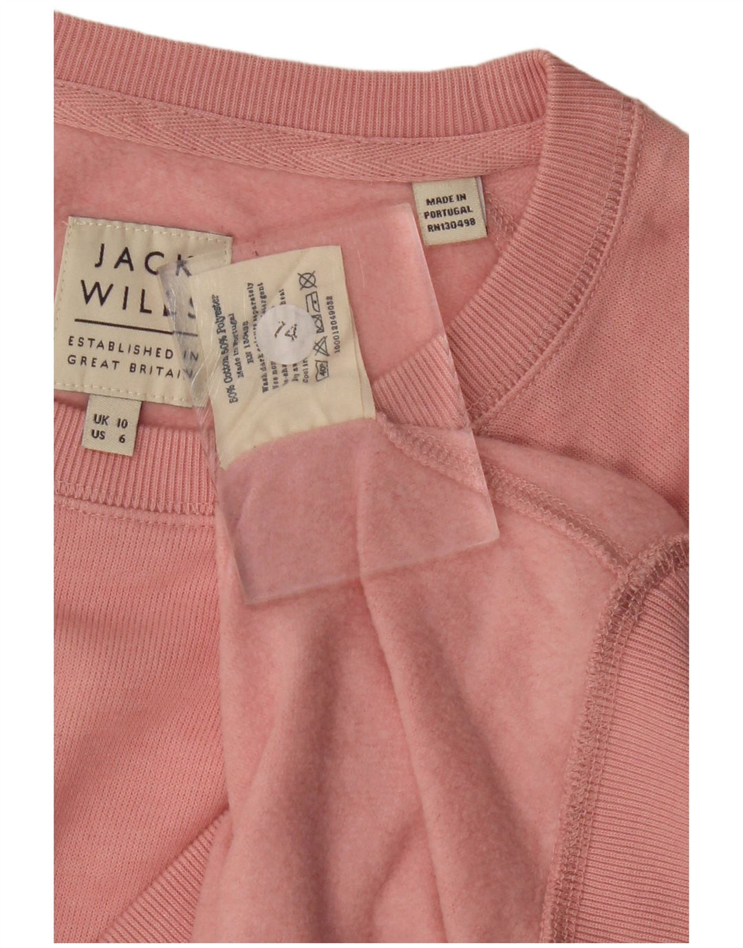 Felpa da donna Jack Wills UK 10 piccolo cotone rosa