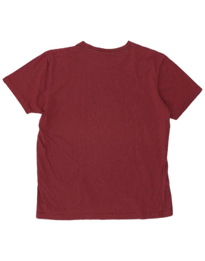 ALPHA INDUSTRIES T-shirt grafica da donna Top UK 14 Cotone bordeaux medio