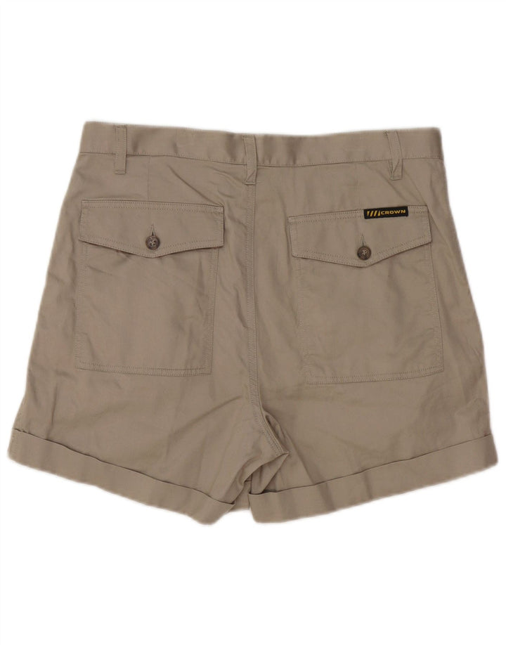 CROWN Pantaloncini chino con pegging da uomo IT 48 Medio W32 Cotone beige